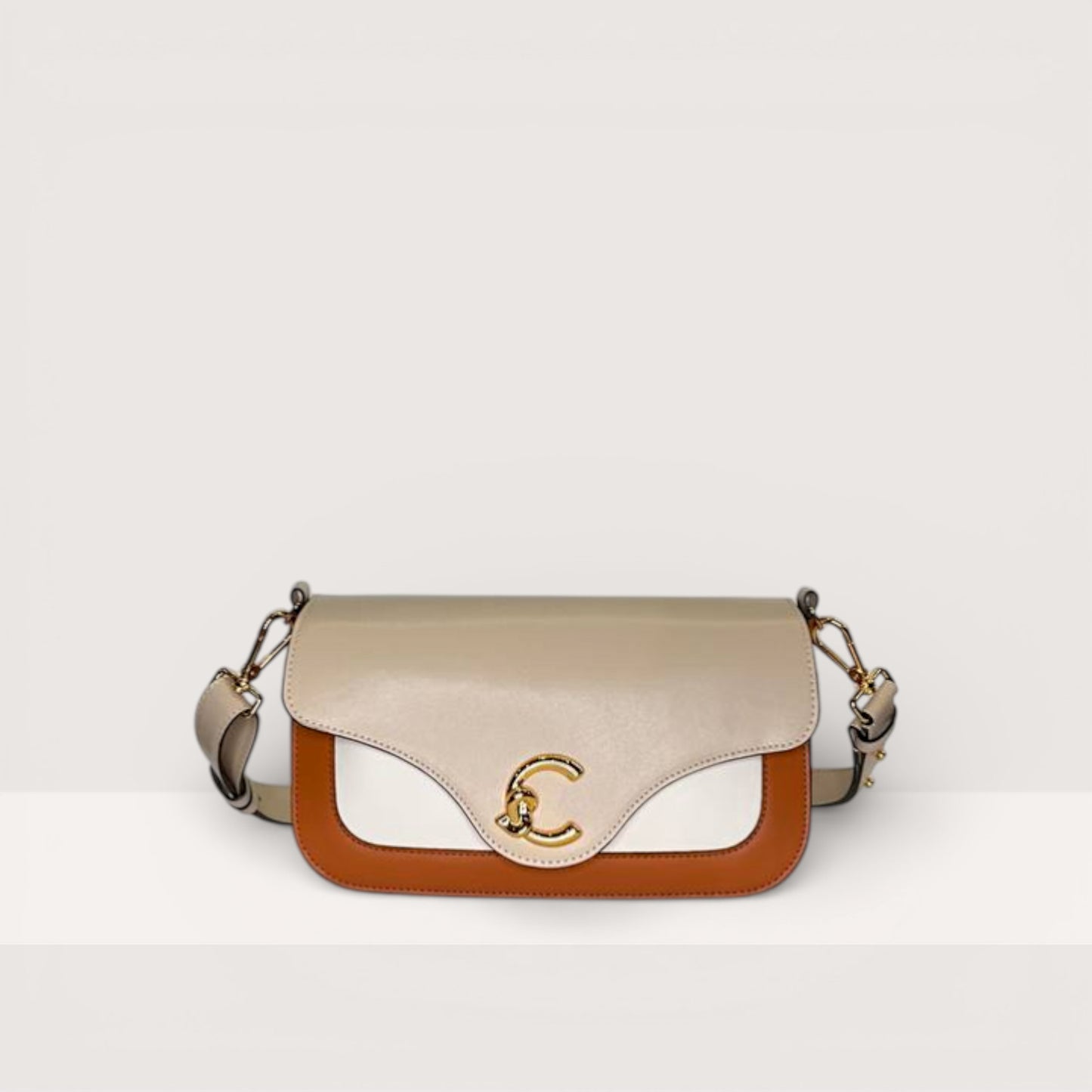 Руда/пісочна італійська шкіряна жіноча сумка Coccinelle C-Me Medium Calf E1 U4H 12 03 01 809