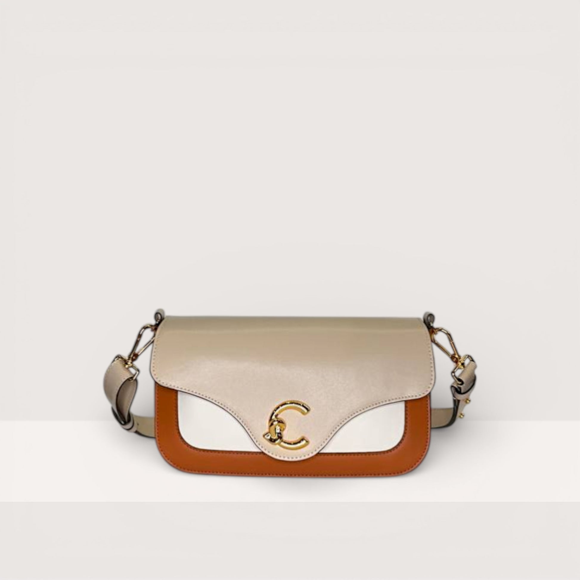 Руда/пісочна італійська шкіряна жіноча сумка Coccinelle C-Me Medium Calf E1 U4H 12 03 01 809