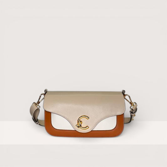 Руда/пісочна італійська шкіряна жіноча сумка Coccinelle C-Me Medium Calf E1 U4H 12 03 01 809