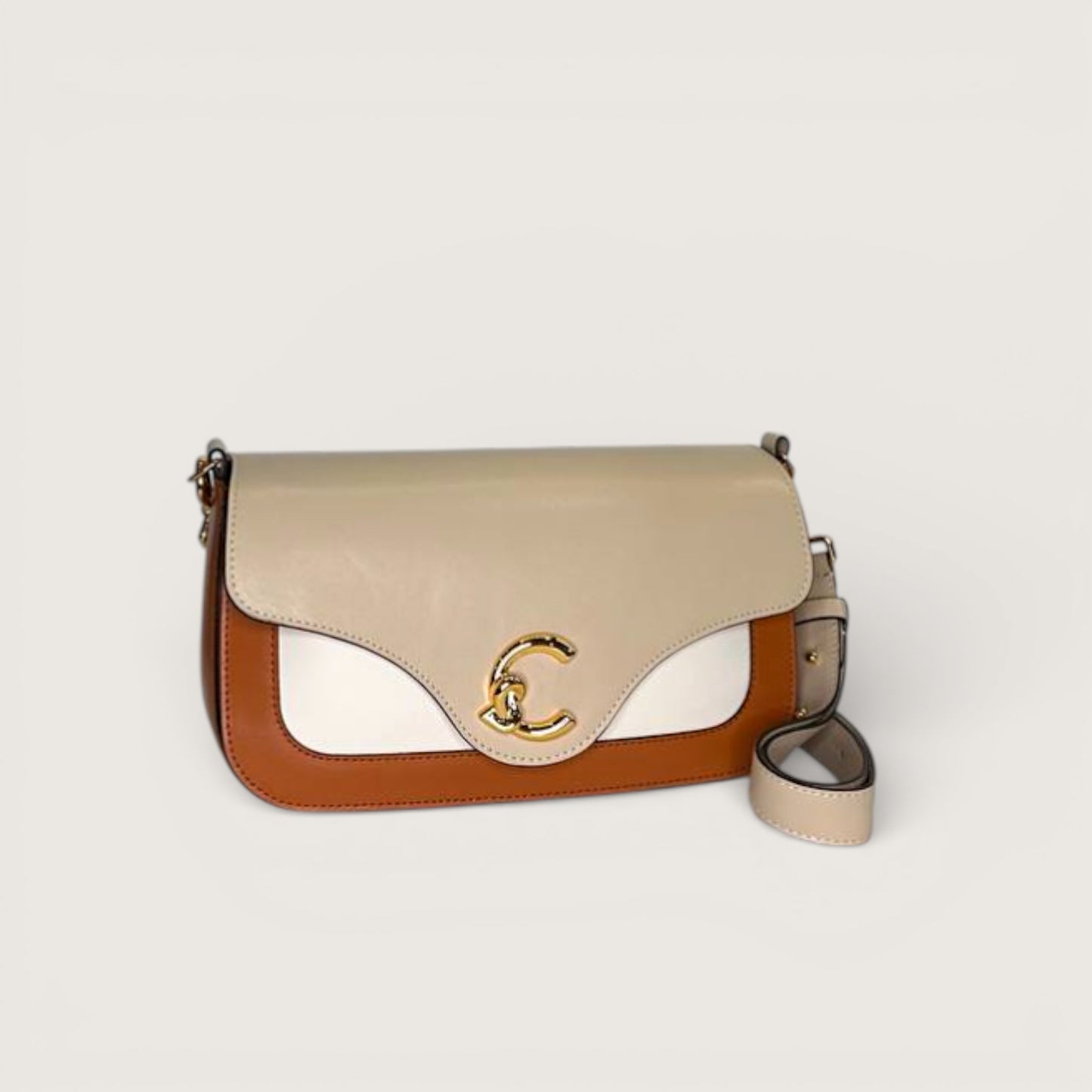 Руда/пісочна італійська шкіряна жіноча сумка Coccinelle C-Me Medium Calf E1 U4H 12 03 01 809