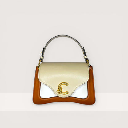 Руда/пісочна італійська шкіряна жіноча сумка Coccinelle C-Me Small Calf E1 U4H 18 02 01 809