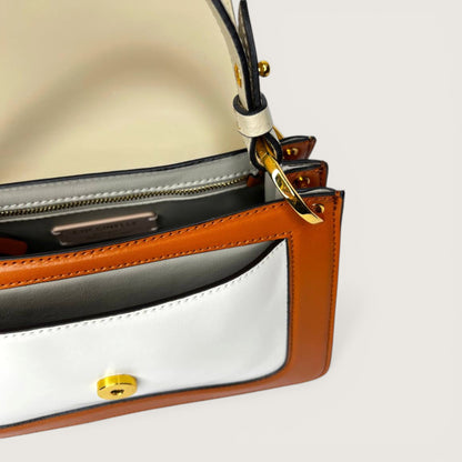 Руда/пісочна італійська шкіряна жіноча сумка Coccinelle C-Me Small Calf E1 U4H 18 02 01 809