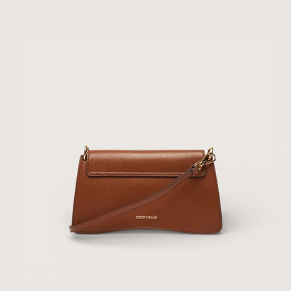Коричнева італійська шкіряна жіноча сумка Coccinelle C-Me Mini Calf E5 SSK 27 01 01 W11