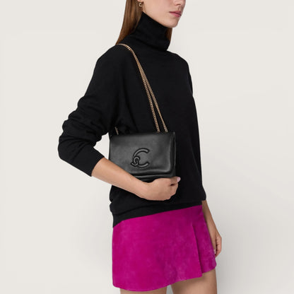 Чорна італійська шкіряна жіноча сумка Coccinelle Dulse Mini E5 SS5 52 01 01 001