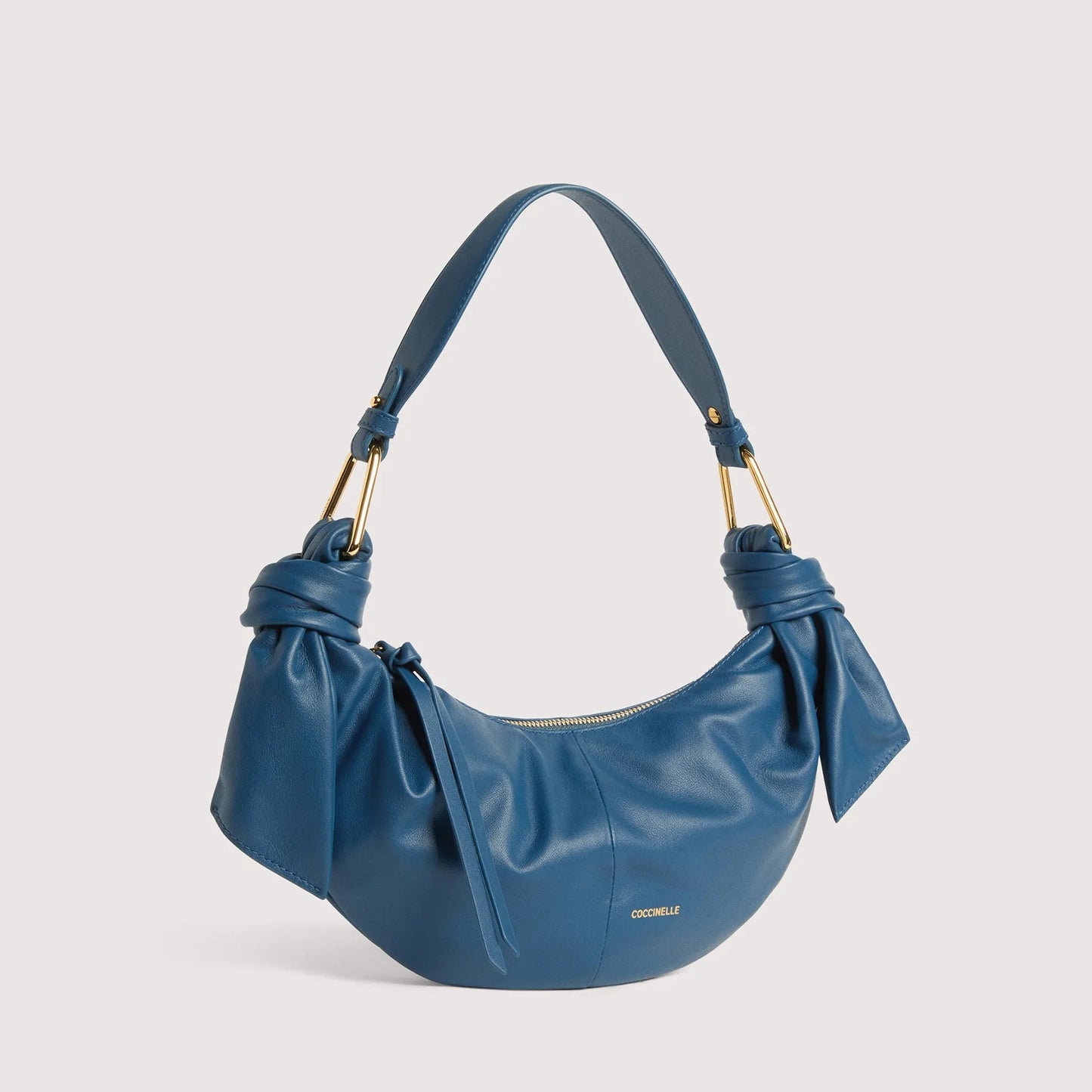 Бірюзова італійська шкіряна жіноча сумка Coccinelle Furoshiki Small E1 U1A 13 03 01 B27