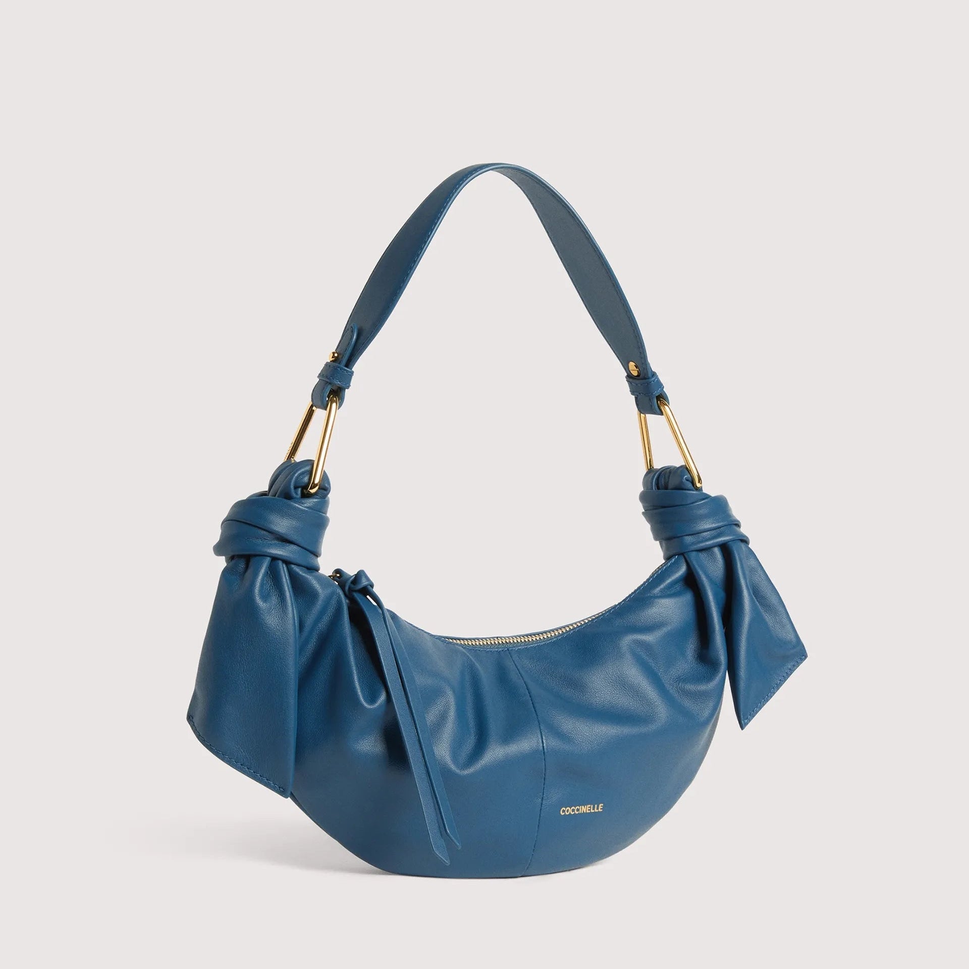 Бірюзова італійська шкіряна жіноча сумка Coccinelle Furoshiki Small E1 U1A 13 03 01 B27