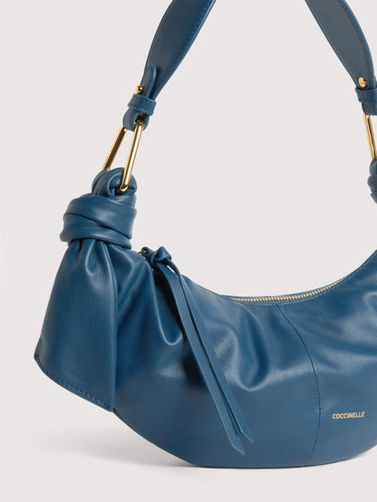 Бірюзова італійська шкіряна жіноча сумка Coccinelle Furoshiki Small E1 U1A 13 03 01 B27