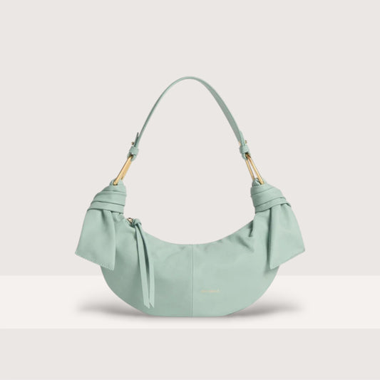 Блакитна італійська шкіряна жіноча сумка Coccinelle Furoshiki Small E1 U1A 13 03 01 B33