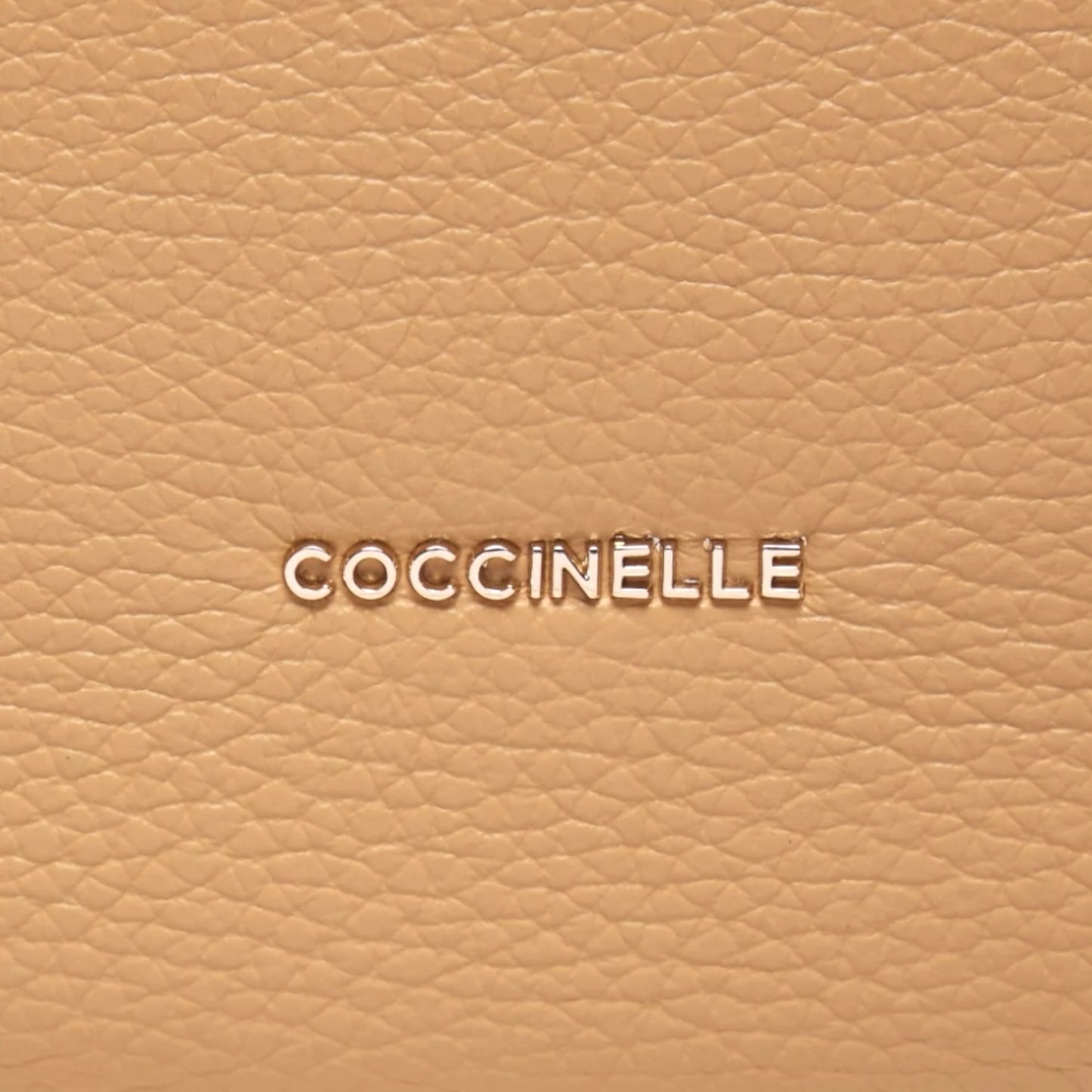 Бежева італійська шкіряна жіноча сумка Coccinelle Gleen Large E1 N15 13 04 01 N24