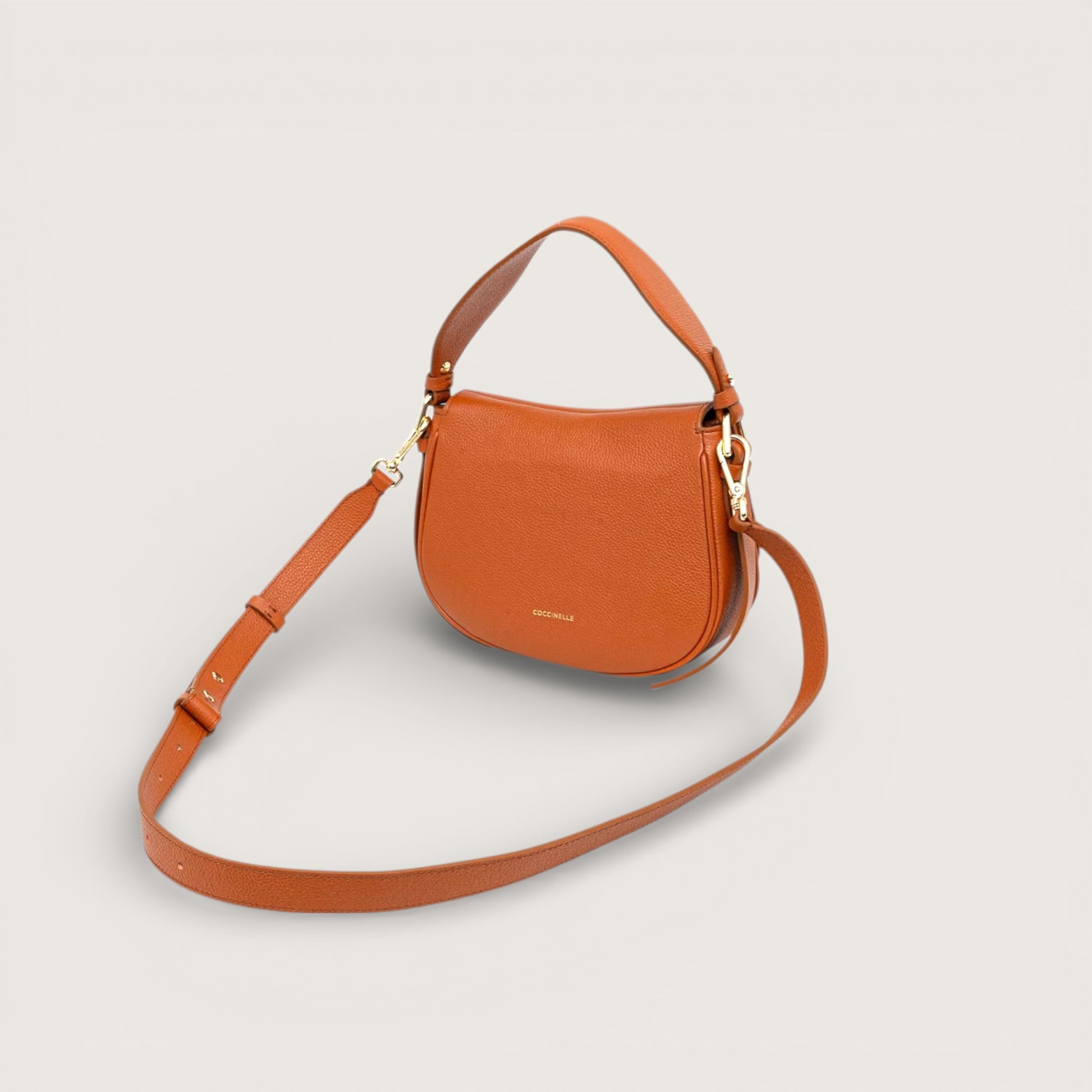 Помаранчева італійська шкіряна жіноча сумка Coccinelle Mavery Small E1 U7F 18 02 01 R41