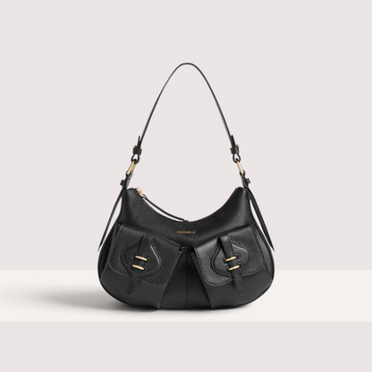 Чорна італійська шкіряна жіноча сумка Coccinelle Mavery Pocket Small E1 VGK 12 02 01 001