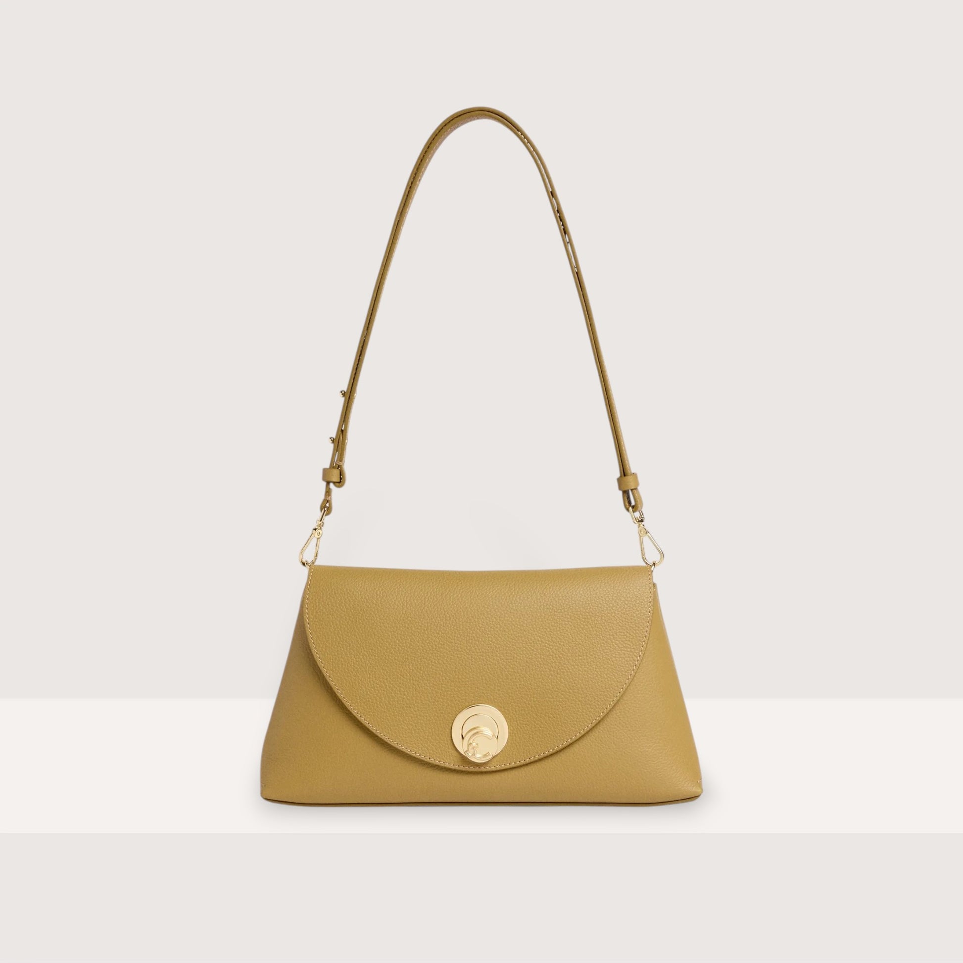 Оливкова італійська шкіряна жіноча сумка Coccinelle Nikla Medium E1 TOA 12 01 01 776