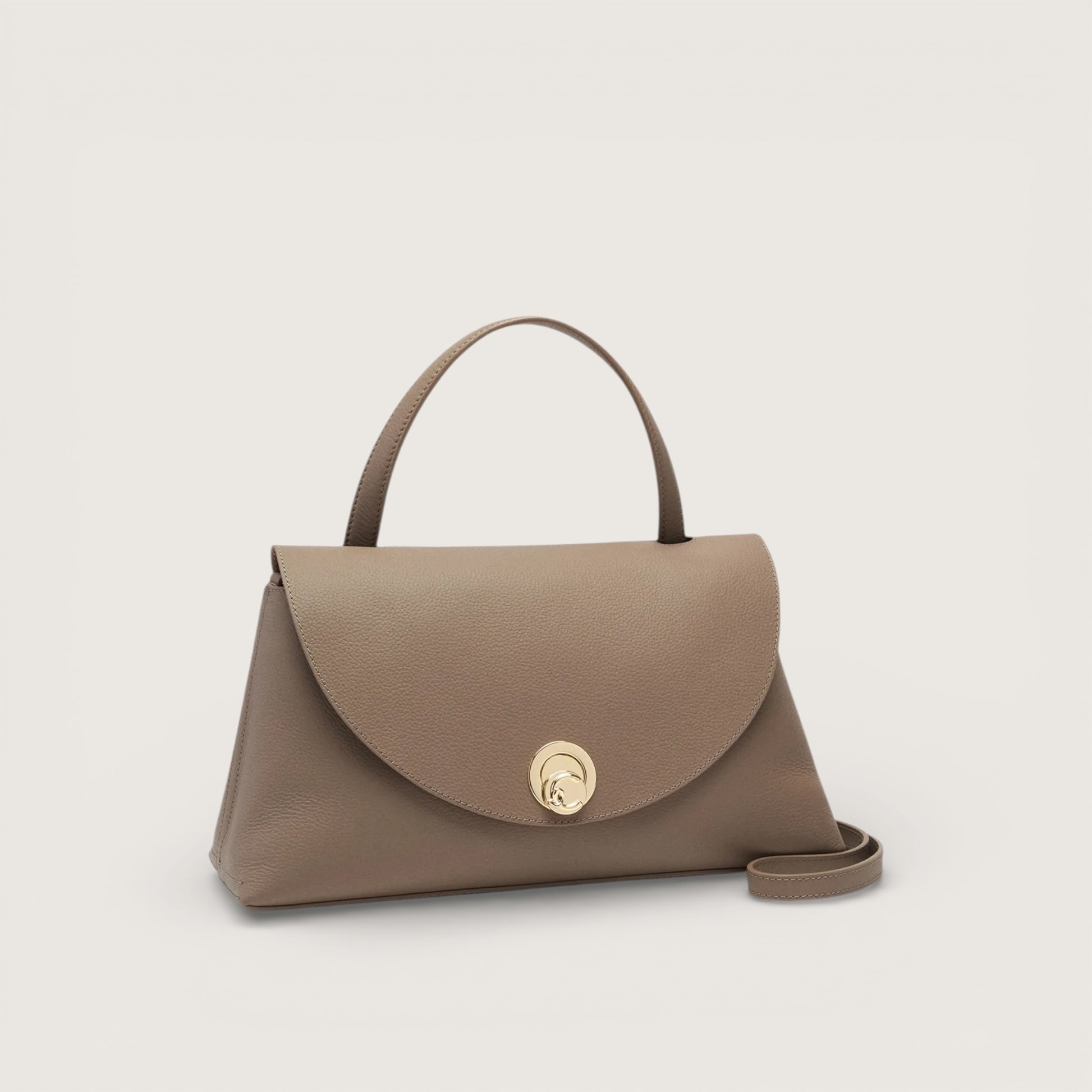 Італійська шкіряна жіноча сумка Coccinelle Nikla Medium E1 TOA 18 01 01 352 кольору тауп
