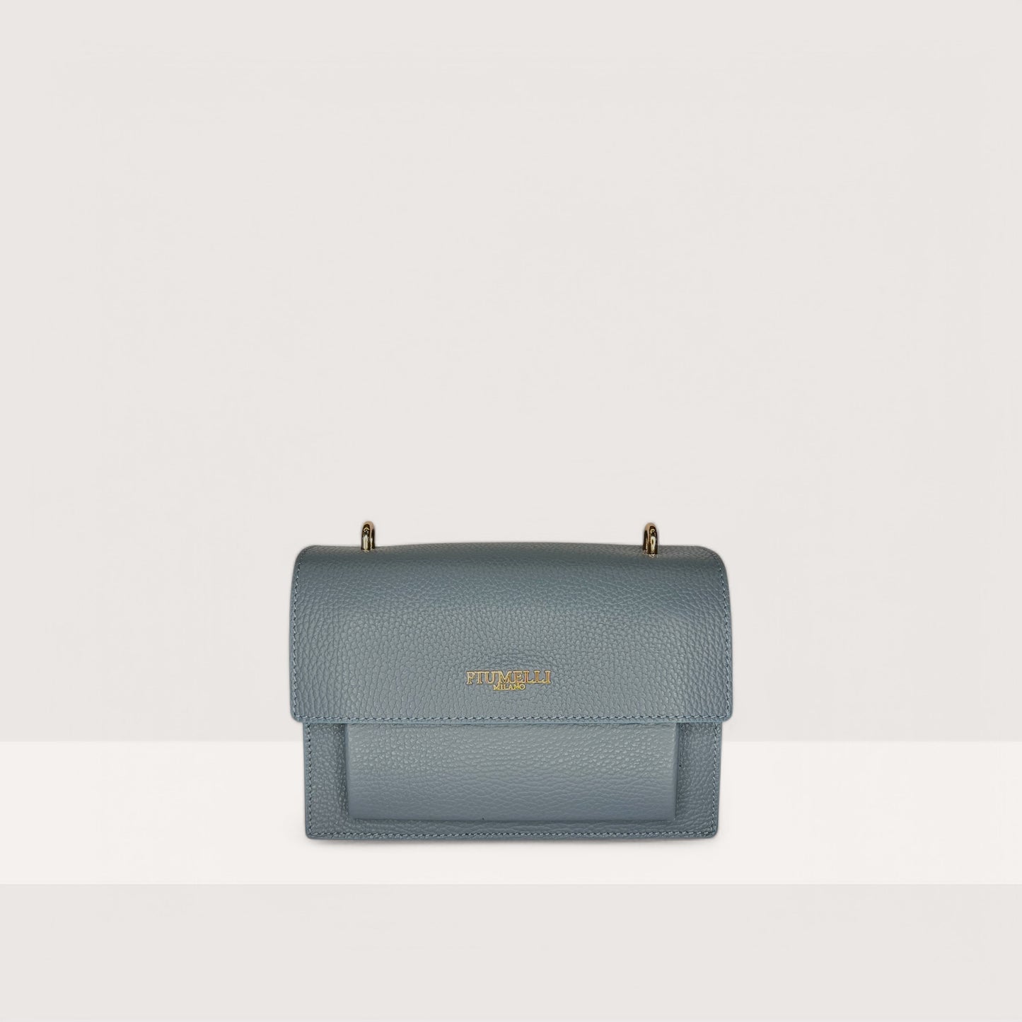 Блакитна італійська шкіряна жіноча сумка Piumelli Ada Bag, D241 Smoke Blue