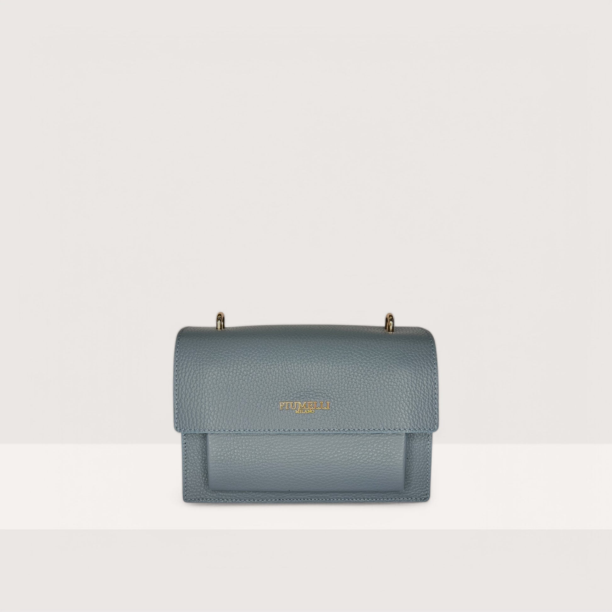 Блакитна італійська шкіряна жіноча сумка Piumelli Ada Bag, D241 Smoke Blue