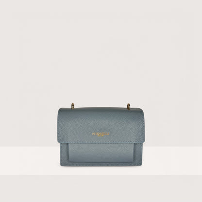 Блакитна італійська шкіряна жіноча сумка Piumelli Ada Bag, D241 Smoke Blue