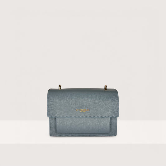 Блакитна італійська шкіряна жіноча сумка Piumelli Ada Bag, D241 Smoke Blue