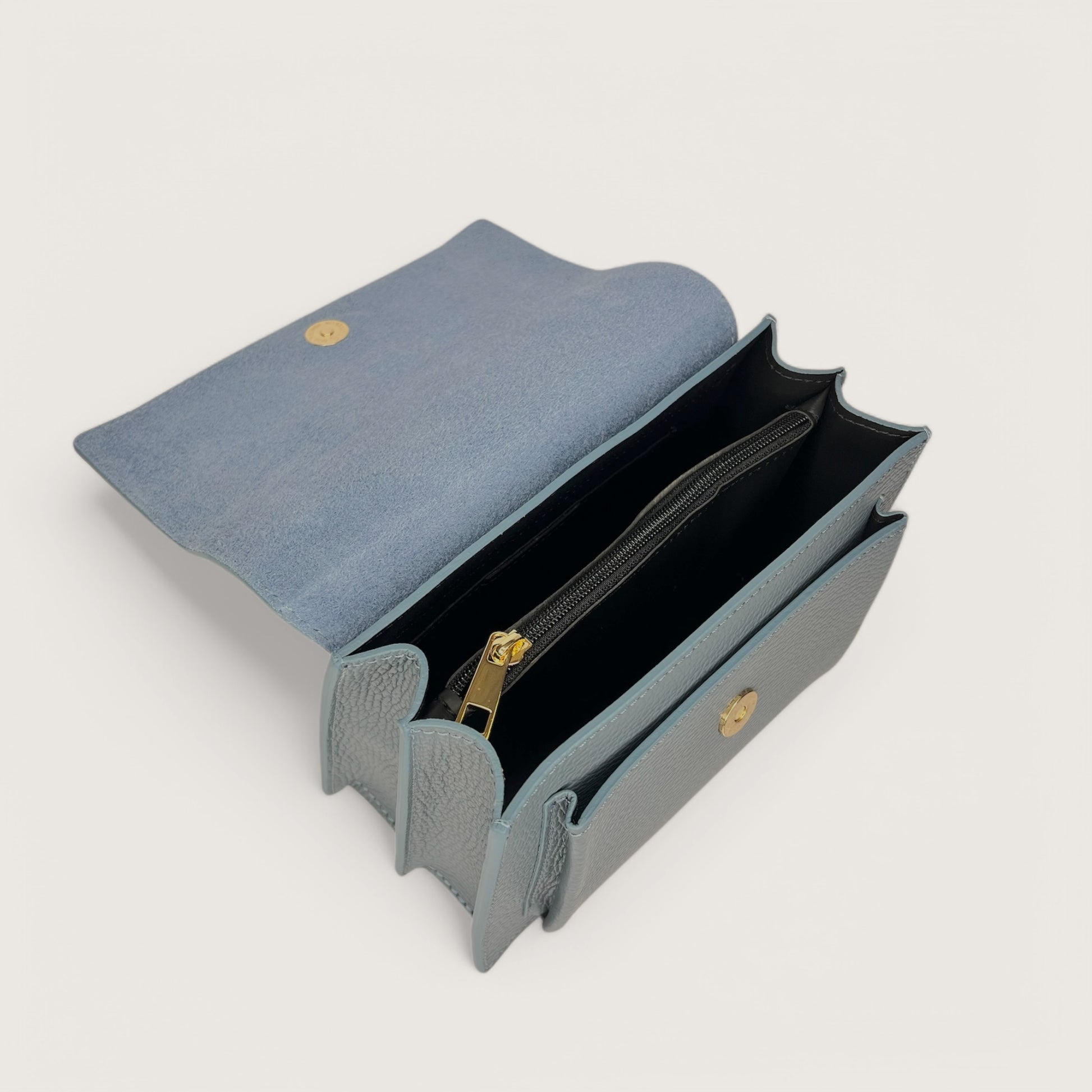Блакитна італійська шкіряна жіноча сумка Piumelli Ada Bag, D241 Smoke Blue