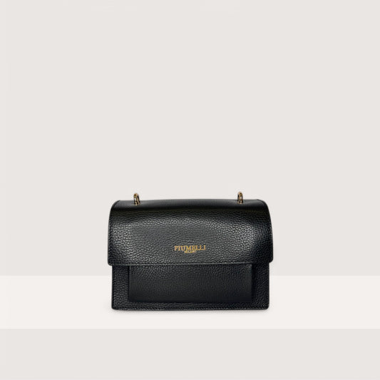 Чорна італійська шкіряна жіноча сумка Piumelli Ada Bag, D28 Black