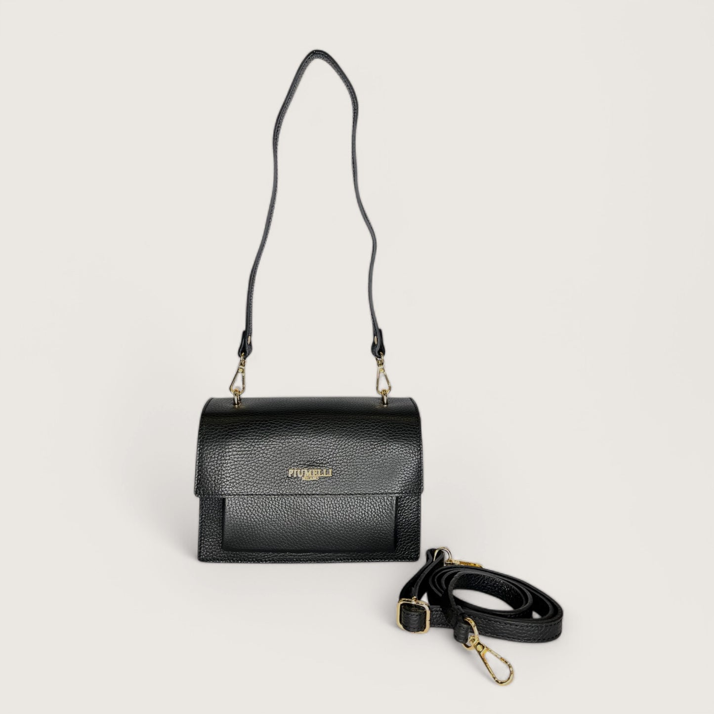 Чорна італійська шкіряна жіноча сумка Piumelli Ada Bag, D28 Black