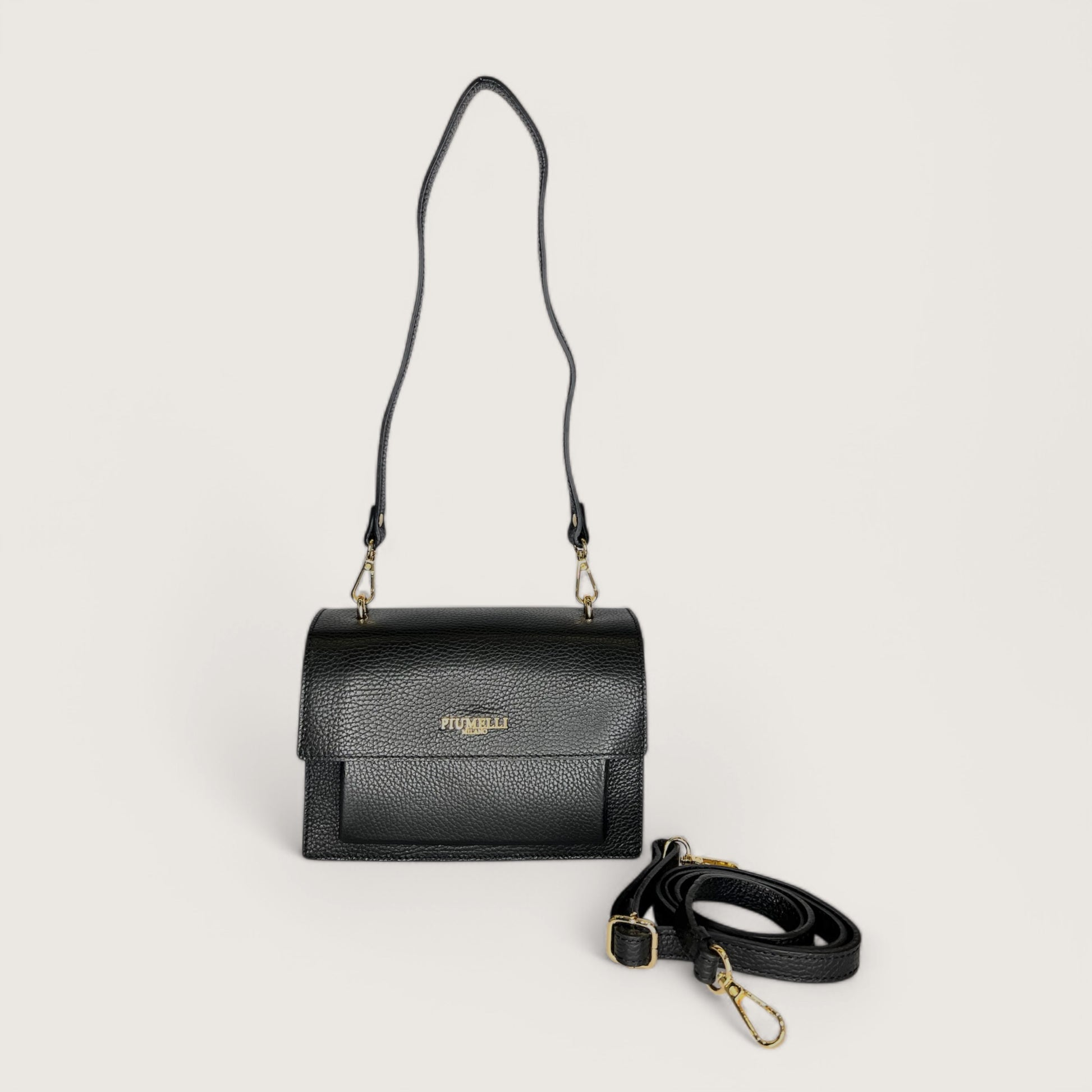Чорна італійська шкіряна жіноча сумка Piumelli Ada Bag, D28 Black
