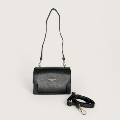 Чорна італійська шкіряна жіноча сумка Piumelli Ada Bag, D28 Black
