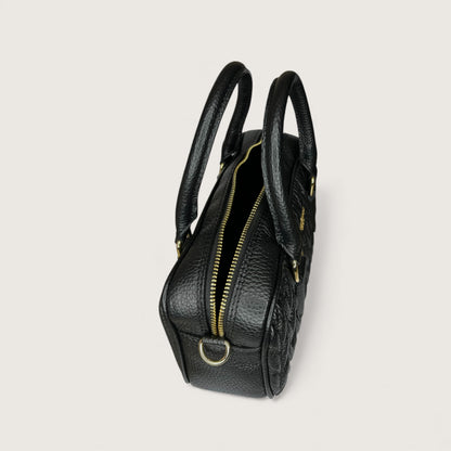 Чорна італійська шкіряна жіноча сумка Piumelli Cecile D28 Black
