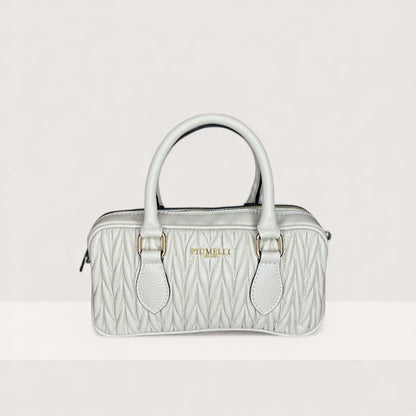 Біла італійська шкіряна жіноча сумка Piumelli Cecile D37 Off White
