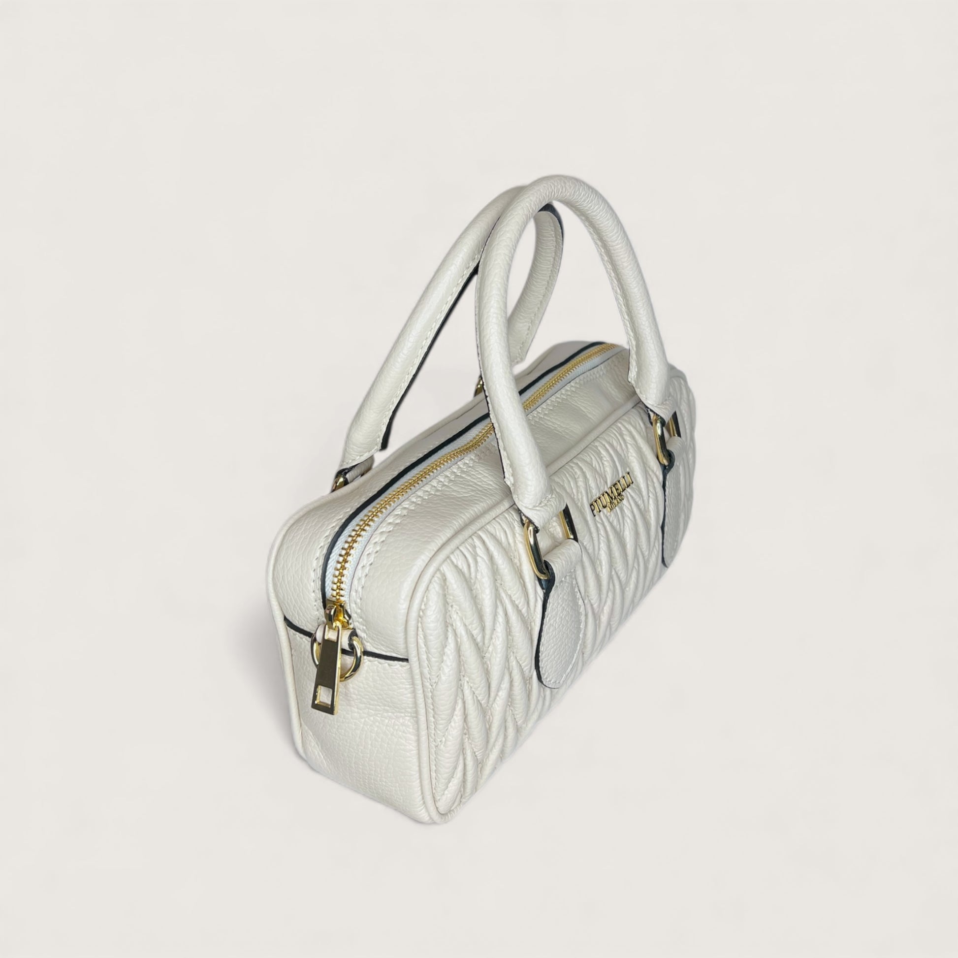 Біла італійська шкіряна жіноча сумка Piumelli Cecile D37 Off White