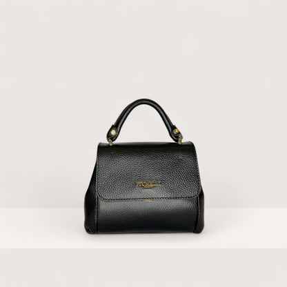 Чорна італійська шкіряна жіноча сумка Piumelli Claire D28 Black