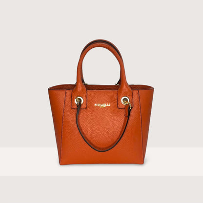 Помаранчева італійська шкіряна жіноча сумка Piumelli Clarissa letterine bag D35 Dark Orange