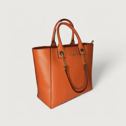 Помаранчева італійська шкіряна жіноча сумка Piumelli Clarissa letterine bag D35 Dark Orange