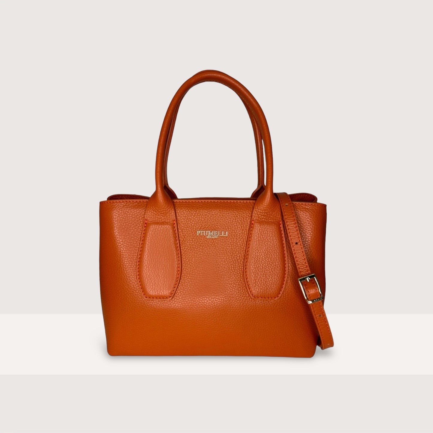 Помаранчева італійська шкіряна жіноча сумка Piumelli Claudia D35 Dark Orange