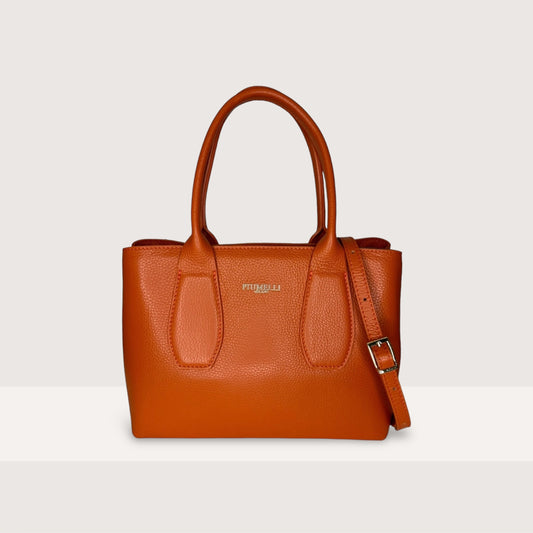 Помаранчева італійська шкіряна жіноча сумка Piumelli Claudia D35 Dark Orange