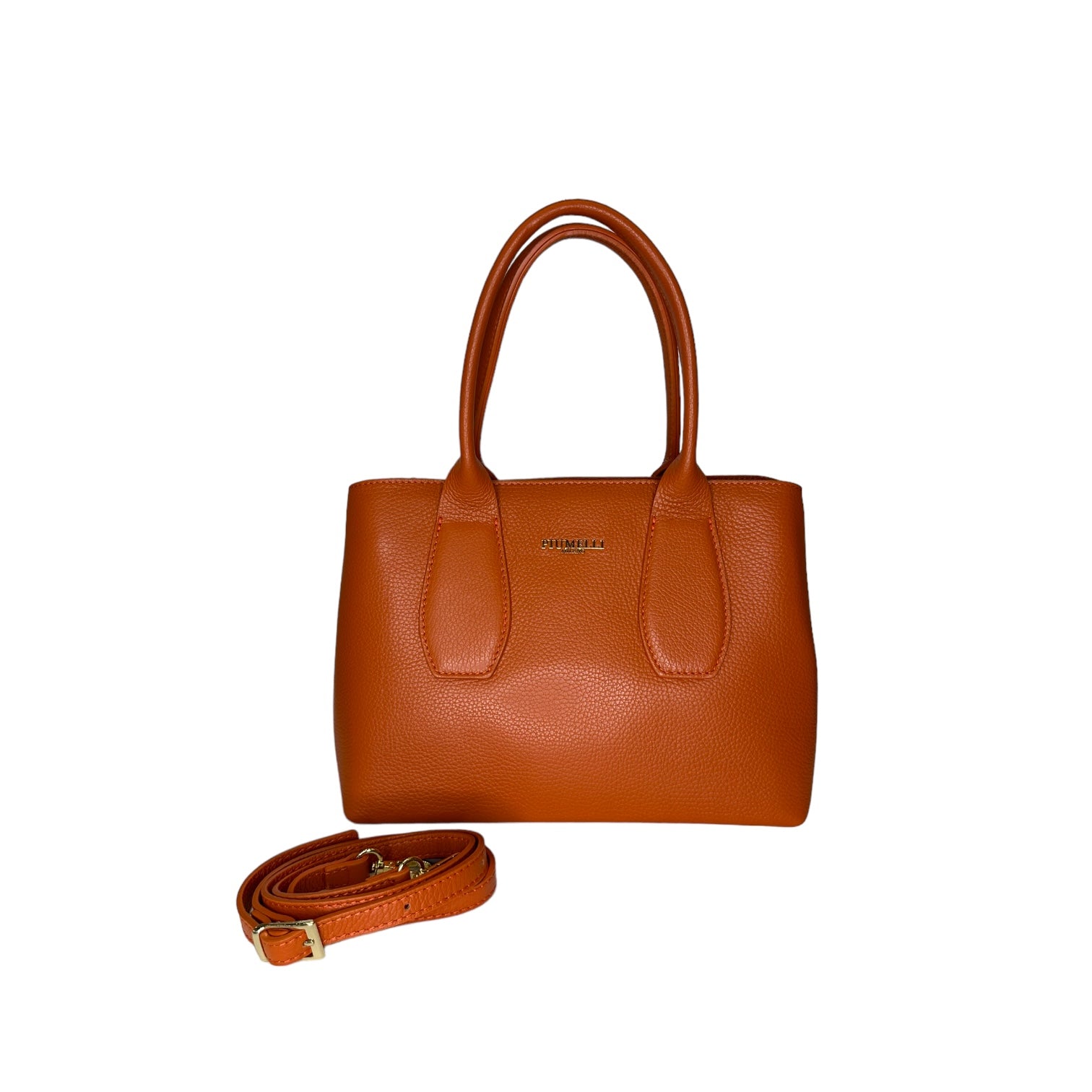 Помаранчева італійська шкіряна жіноча сумка Piumelli Claudia D35 Dark Orange