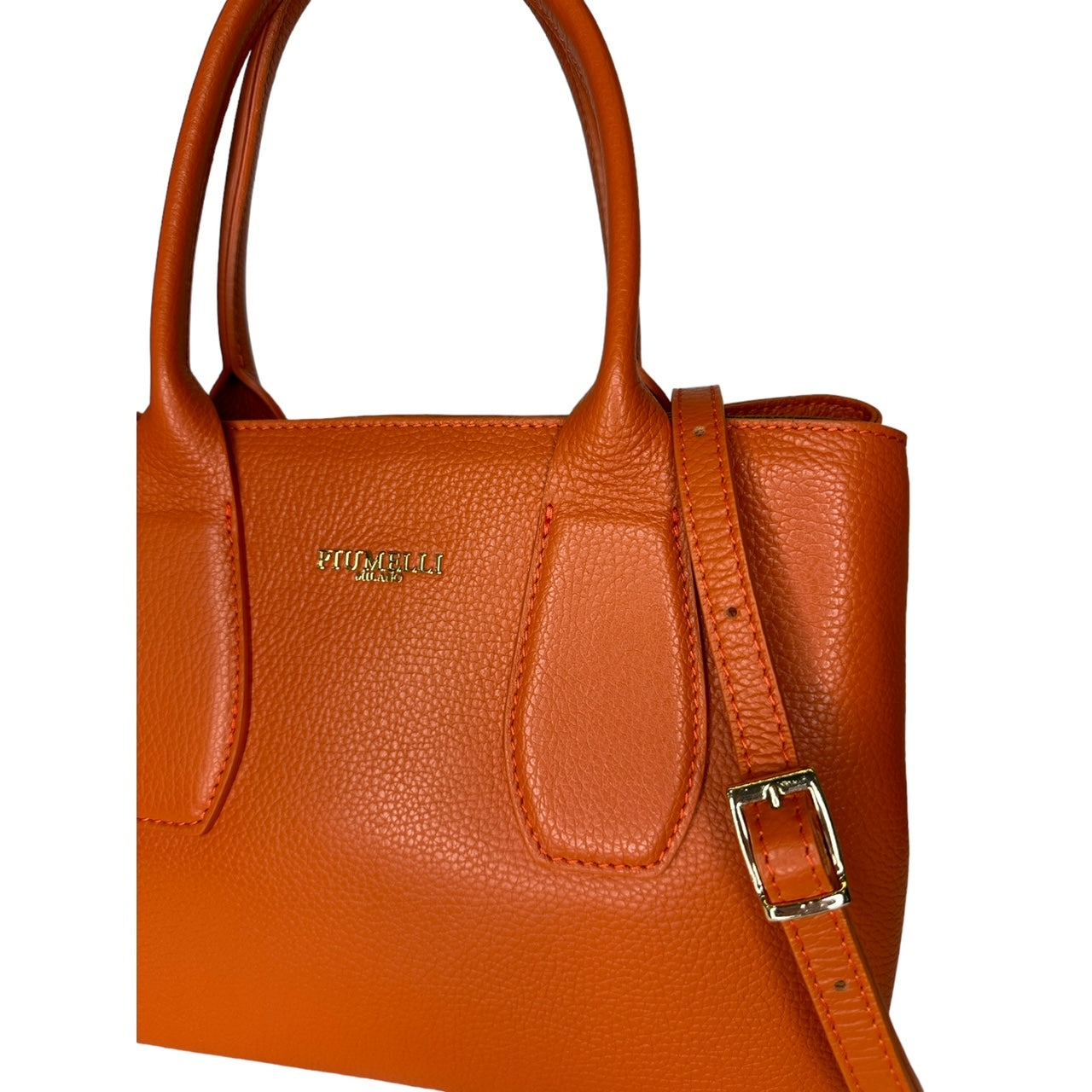 Помаранчева італійська шкіряна жіноча сумка Piumelli Claudia D35 Dark Orange
