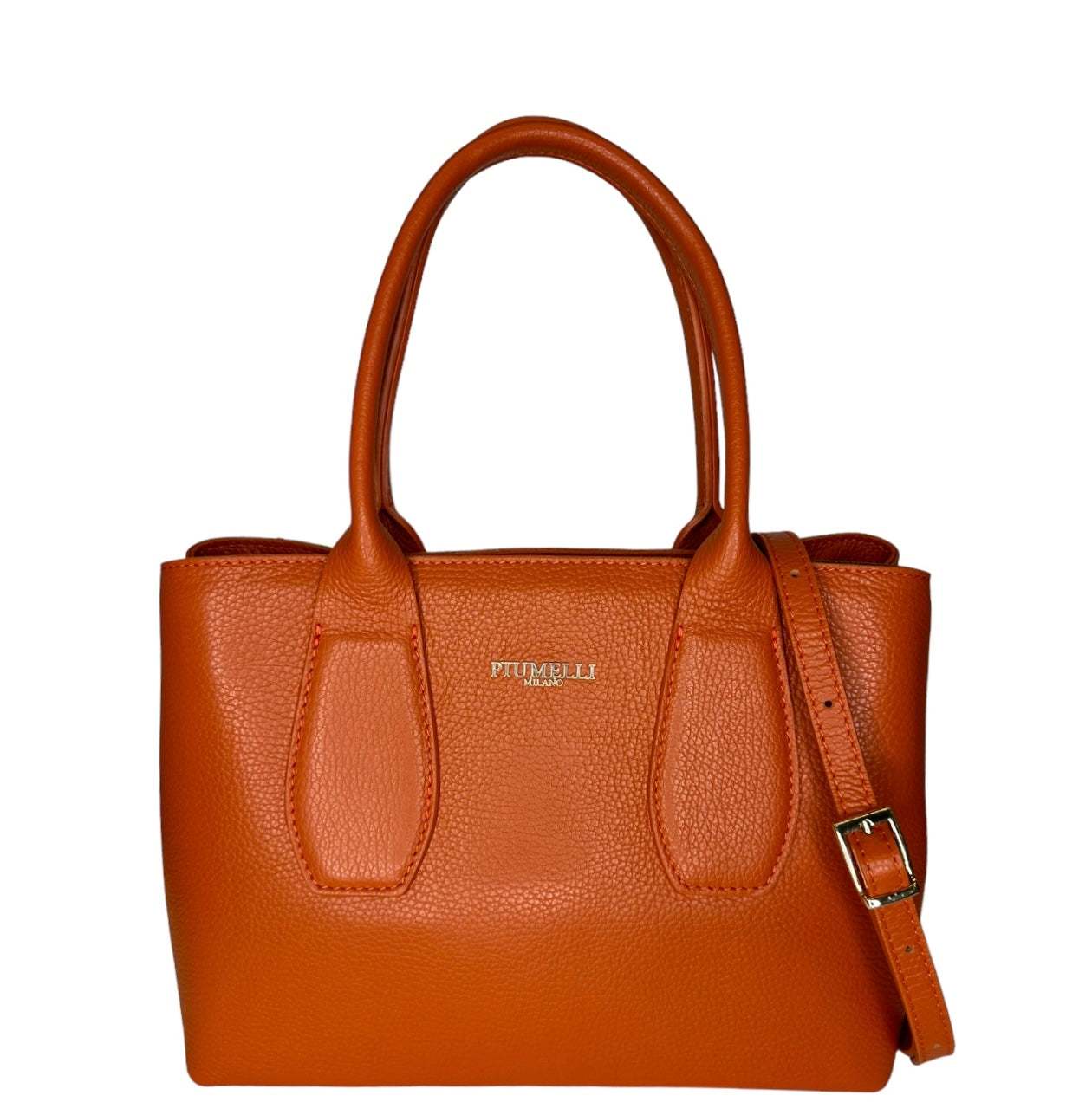 Помаранчева італійська шкіряна жіноча сумка Piumelli Claudia D35 Dark Orange