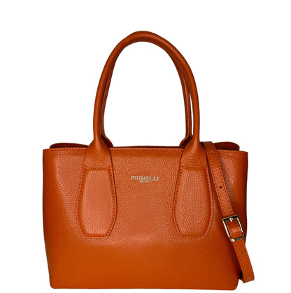 Помаранчева італійська шкіряна жіноча сумка Piumelli Claudia D35 Dark Orange
