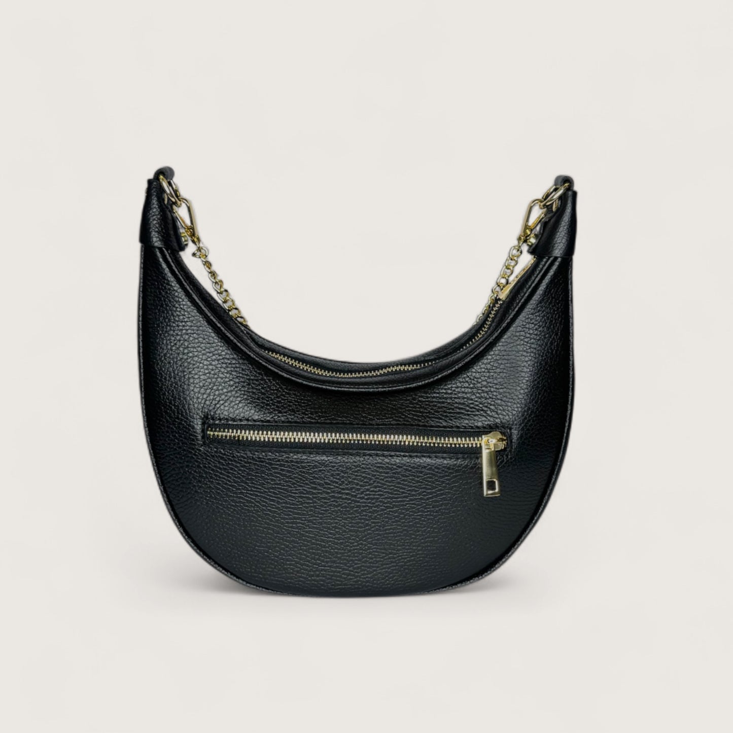 Чорна італійська шкіряна жіноча сумка Piumelli Conelie M Bag, D28 Black