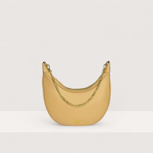 Бежева італійська шкіряна жіноча сумка Piumelli Conelie M Bag, D81 Warm Beige