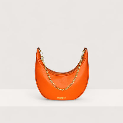 Помаранчева італійська шкіряна жіноча сумка Piumelli Conelie M D35 Dark Orange
