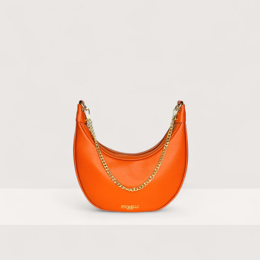 Помаранчева італійська шкіряна жіноча сумка Piumelli Conelie M D35 Dark Orange