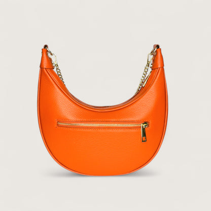 Помаранчева італійська шкіряна жіноча сумка Piumelli Conelie M D35 Dark Orange