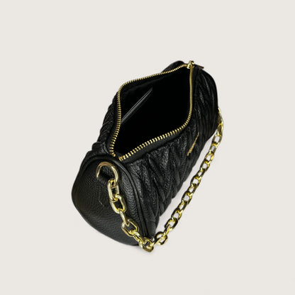 Чорна італійська шкіряна жіноча сумка Piumelli Didi D28 Black