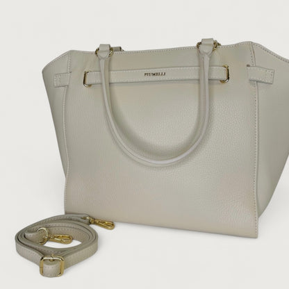 Біла італійська шкіряна жіноча сумка Piumelli Dora_m D37 Off White