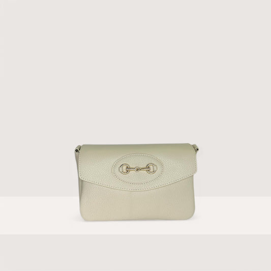 Біла італійська шкіряна жіноча сумка Piumelli Doris D37 Off White