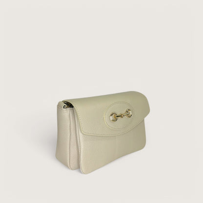 Біла італійська шкіряна жіноча сумка Piumelli Doris D37 Off White
