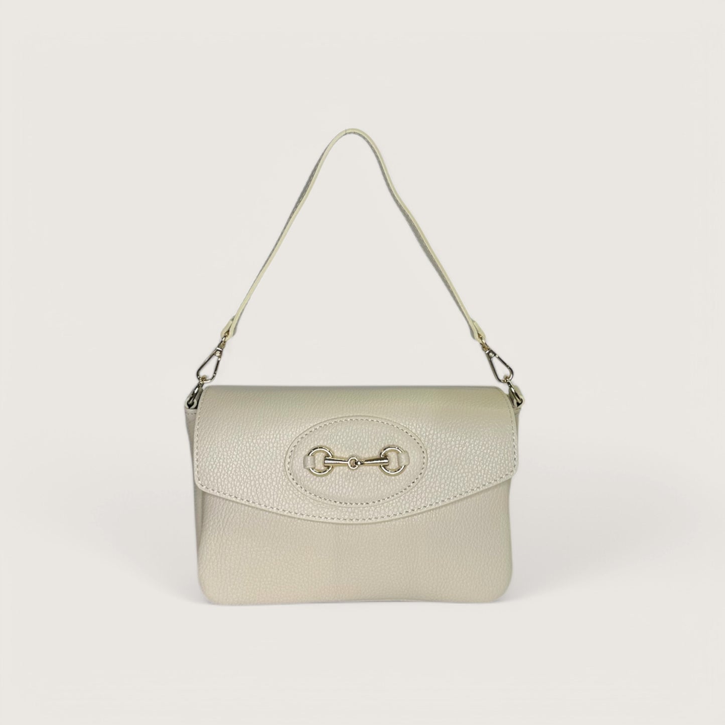 Біла італійська шкіряна жіноча сумка Piumelli Doris D37 Off White