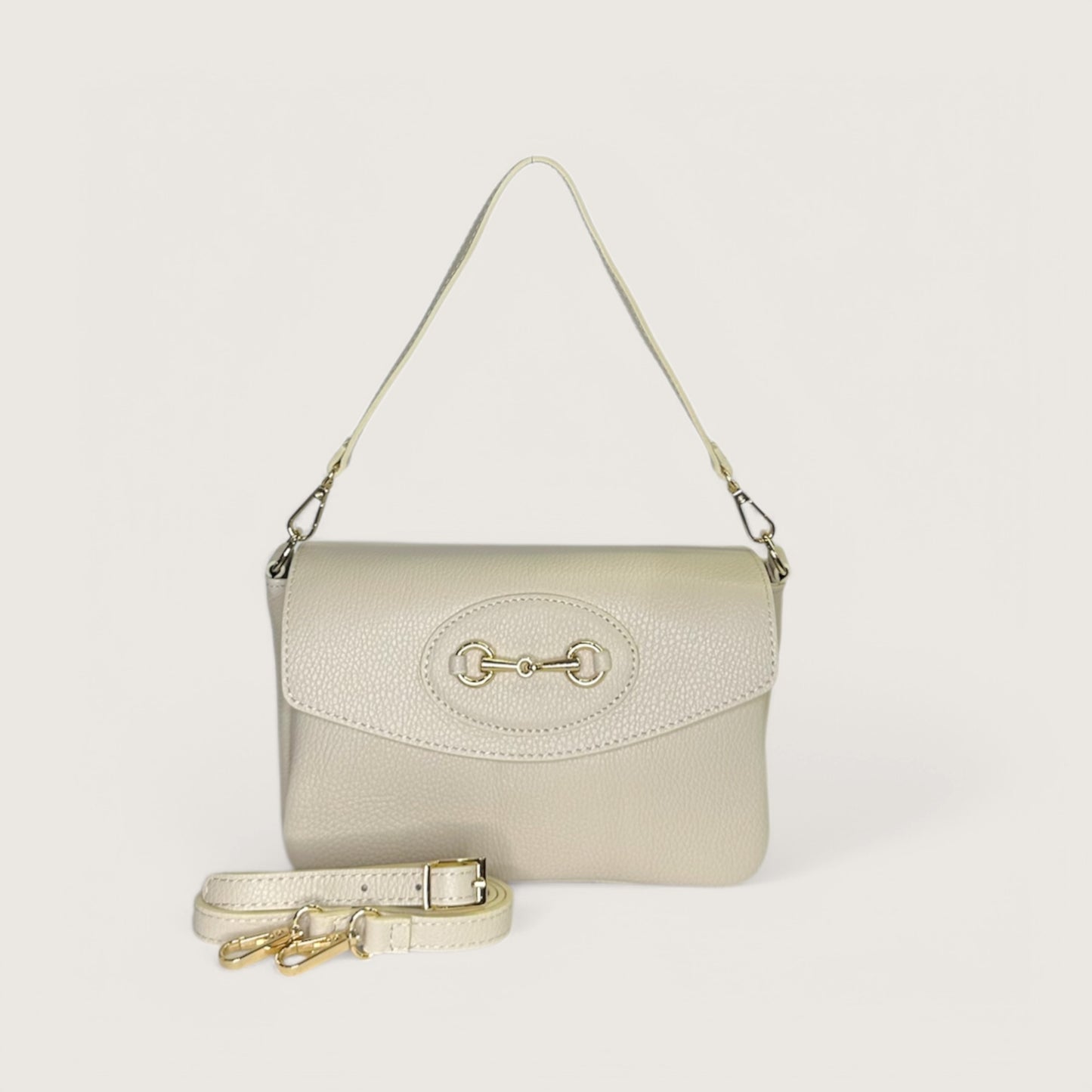 Біла італійська шкіряна жіноча сумка Piumelli Doris D37 Off White