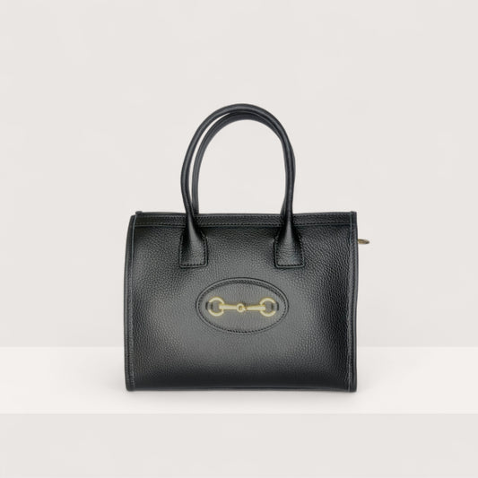 Чорна італійська шкіряна жіноча сумка Piumelli Eloise S Bag, D28 Black